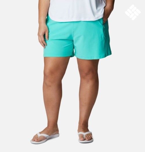 Pantaloni Scurti Columbia PFG Tidal II Dama Turcoaz | Plus Size HO1QA7890